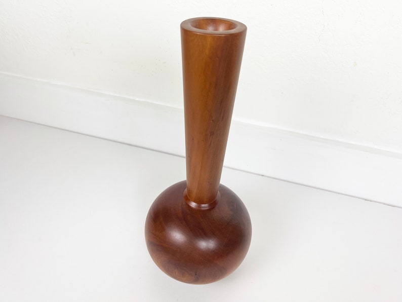 Vintage Kauri Turned Wood Vase image 3