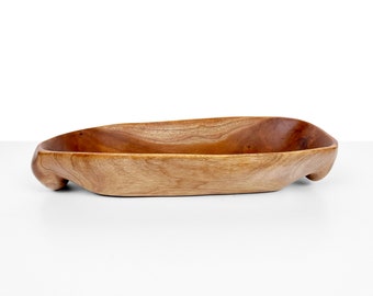 Vintage Hand Carved Wooden Freeform Bowl