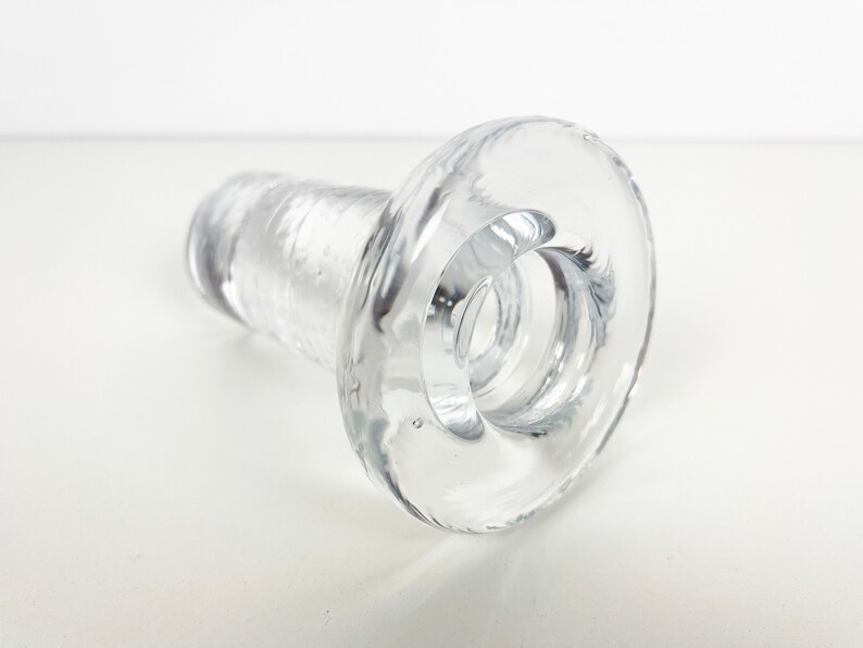 Kjell Engman Clear Glass Candleholder for Kosta Boda image 7