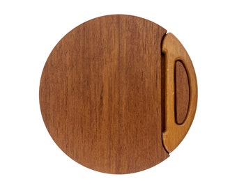Dansk Teak Cheese Board with Built-In Cheese Knife