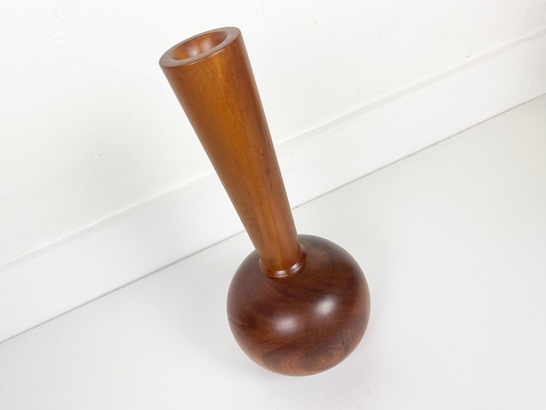 Vintage Kauri Turned Wood Vase image 2