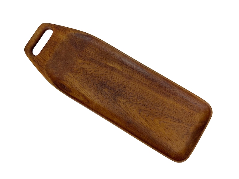 Danish Teak Tray with Handle by Bonniers image 1