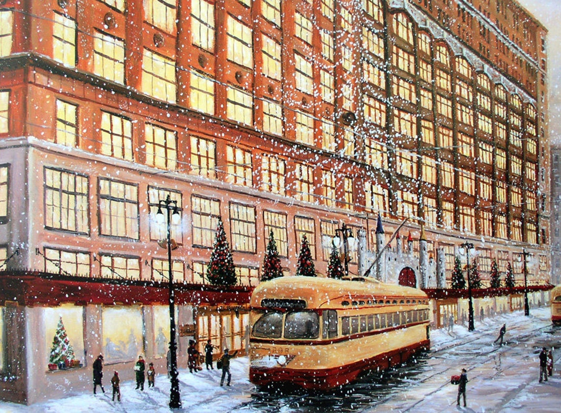 Hudsons, Christmas on Woodward Etsy