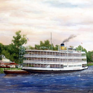 Boblo Arrival, amusement park island, Boblo Island, old Detroit, Columbia ship