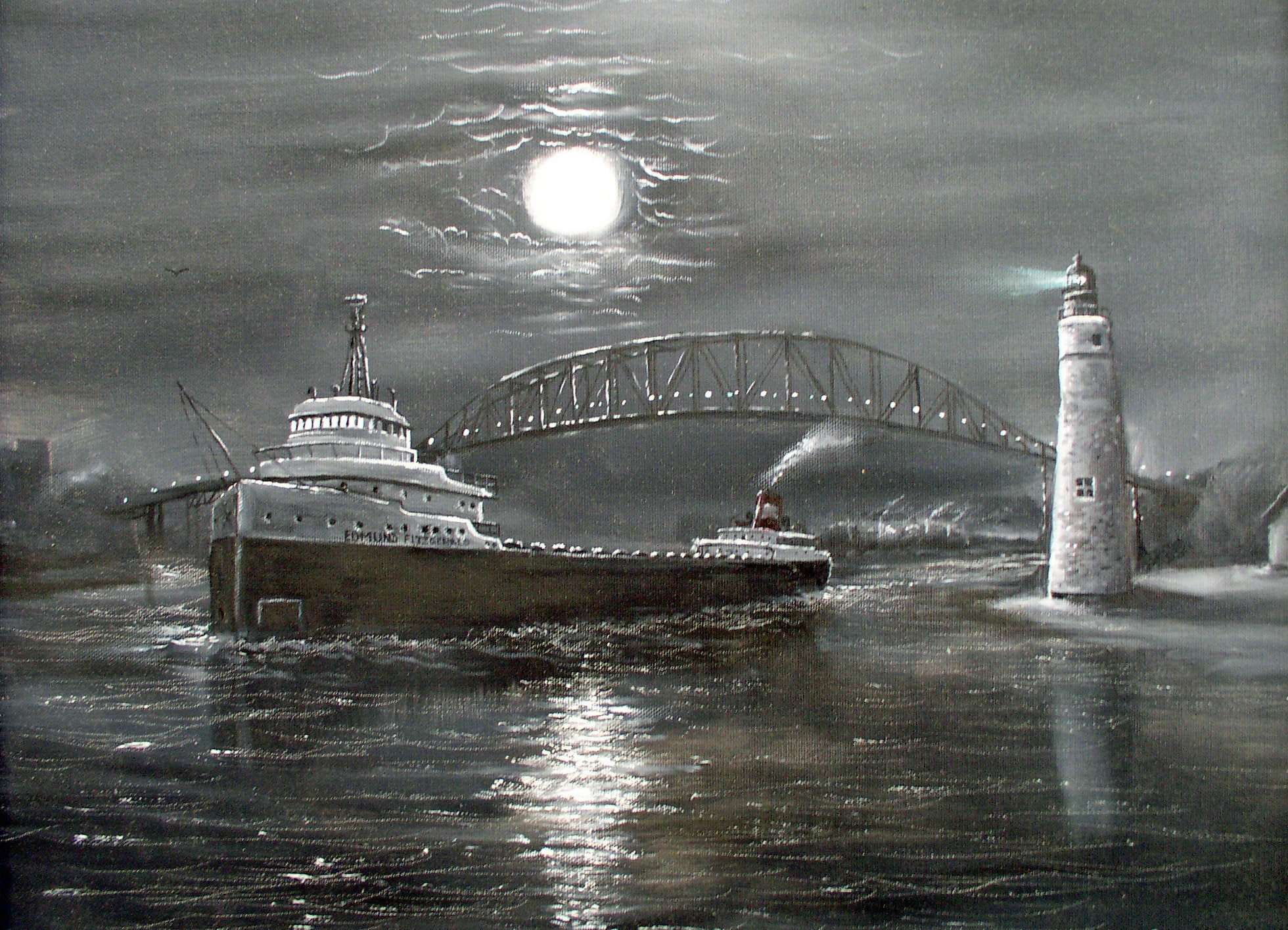 SS Edmund Fitzgerald Great Lakes Poster – Glossy 8.5x11 Print, ConversationPrints, Ship Photo