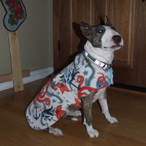 Custom Size Hand made fleece dog jacket. image 2