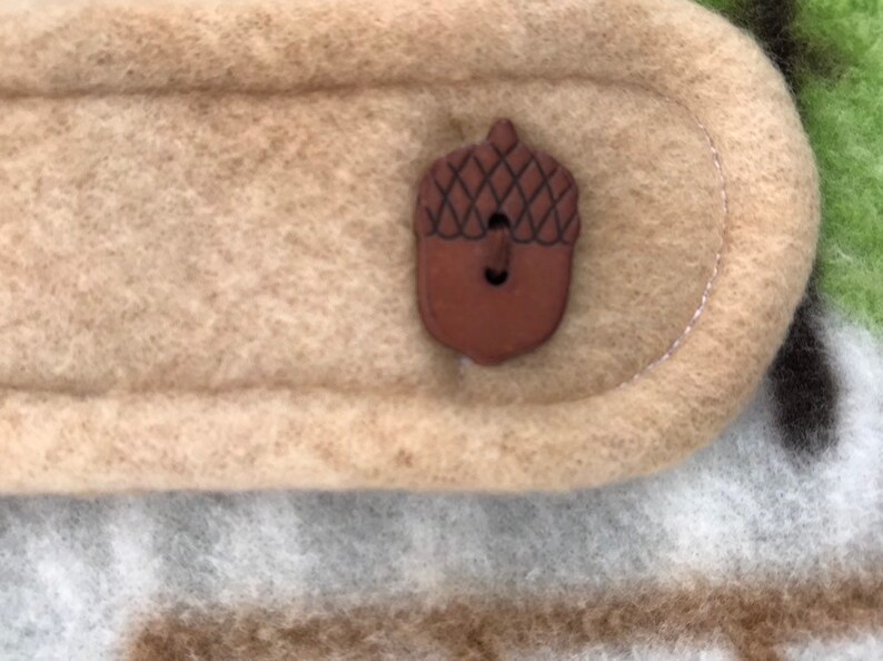 with Removable Accorn Button Back-strap /& Bow tie Small Dapper Ruffin/' It Hand made fleece dog jacket IN STOCK