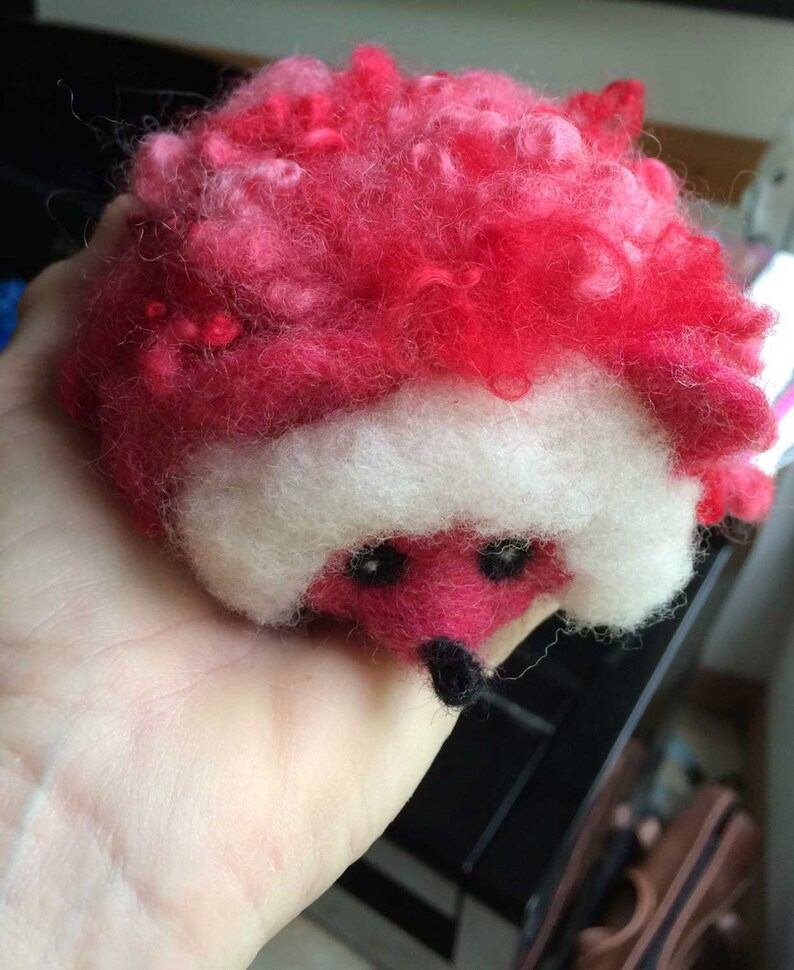 Needle Felted Curly Locks Hedgehog Silvery White or Etsy