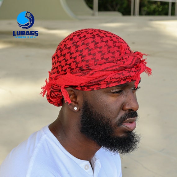 Turbante Hombre Rojo/Blanco