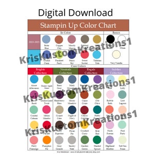 Download Stampin up Paper Cardstock Tool Color Reference 1 - Etsy