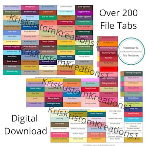 200種類以上のStampin Up Paper Cardstock Tool ALL Colors ハンギングフォルダー ファイルタブ チャート整理テンプレートをダウンロード