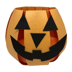 Genuine Stampin Up Paper Cardstock Halloween Pumpkin Jack o Lantern Gift Box Centerpiece