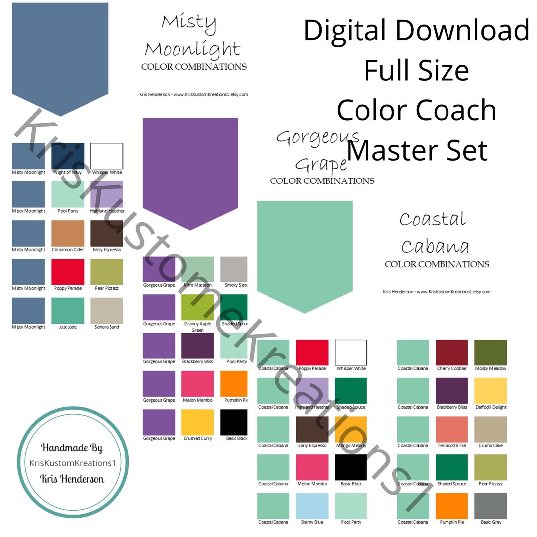 Stamp Color Guide.pdf Download 40 Page Master Stampin up Paper Cardstock Color Inspiration ...