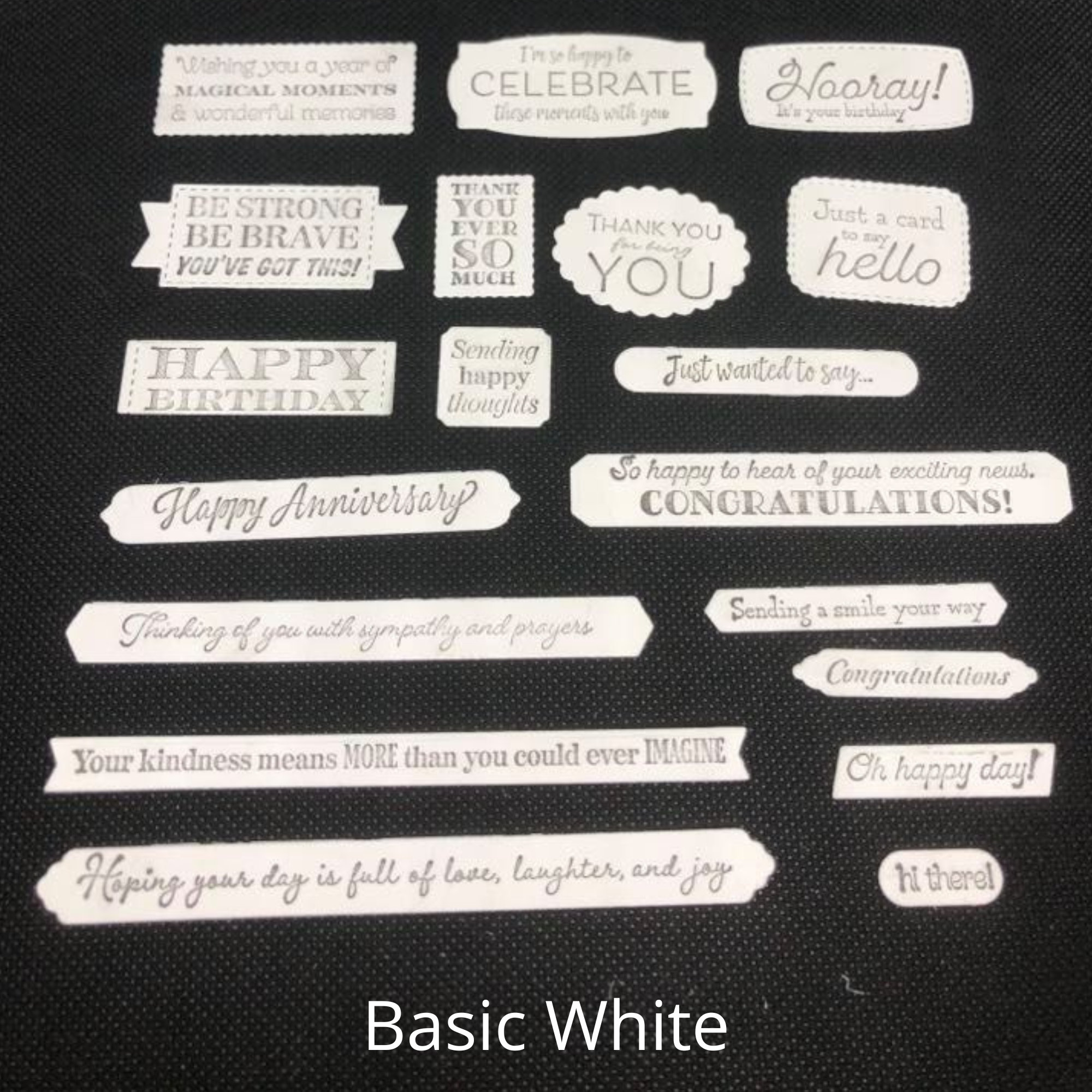 Set 1 Stampin up Many Messages Stamped Cardstock Sentiments 38 Pc. - Etsy
