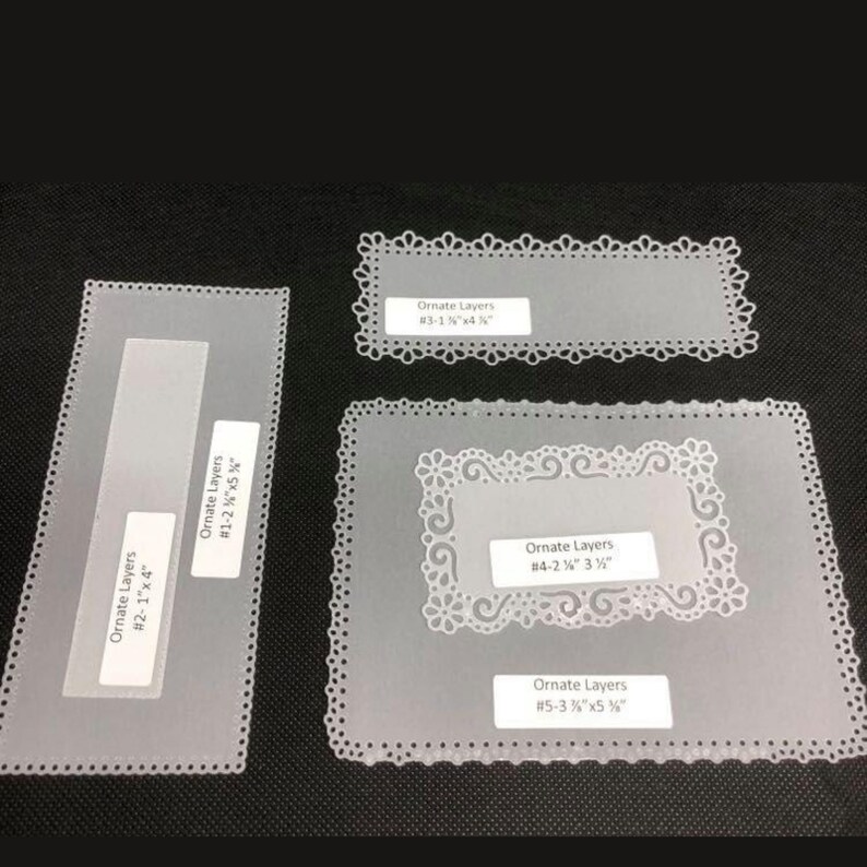 5 pc. Genuine Stampin Up Vellum Cardstock Ornate Layers Die Etsy