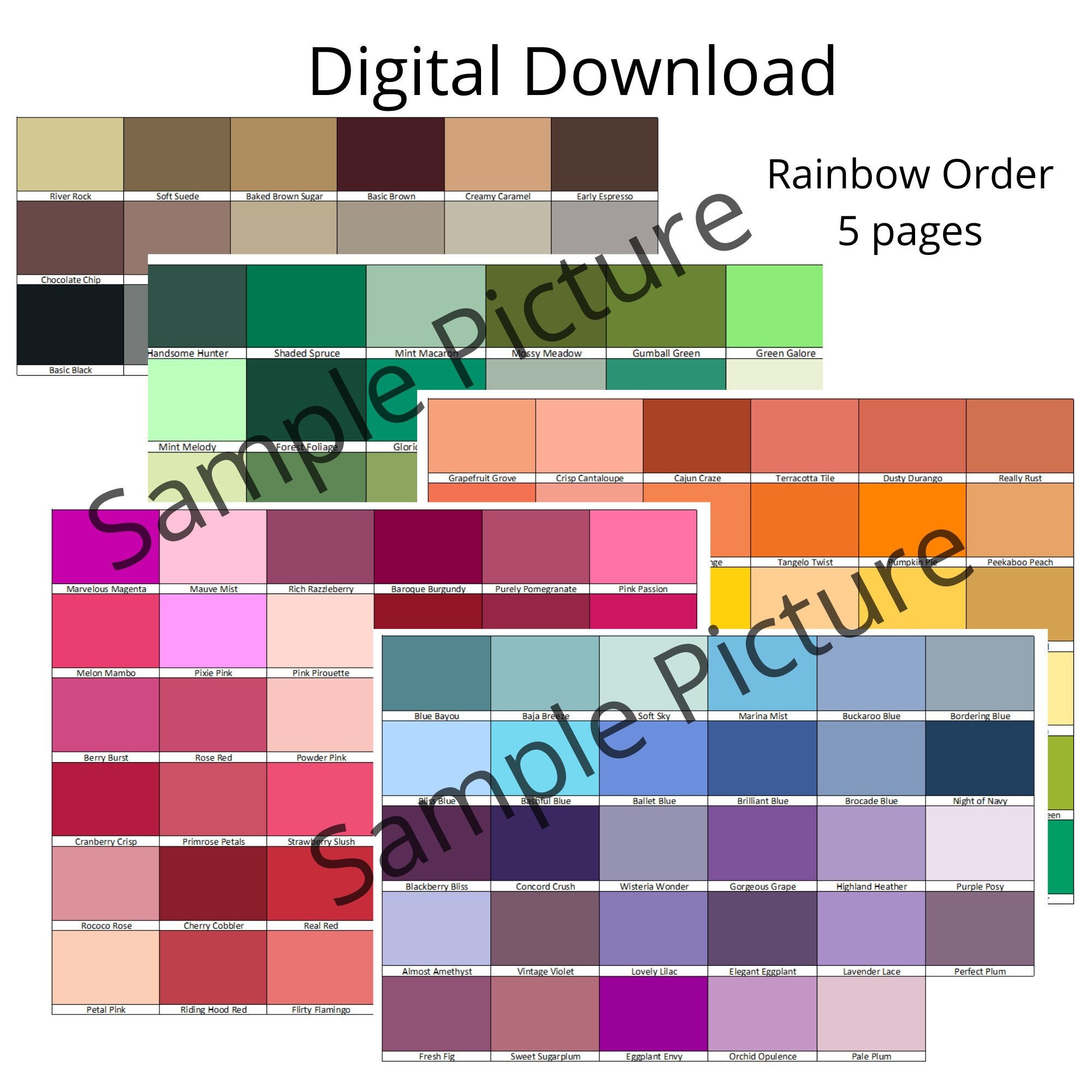 Download Stampin Up Paper Cardstock Tool Combo Rainbow Order Etsy