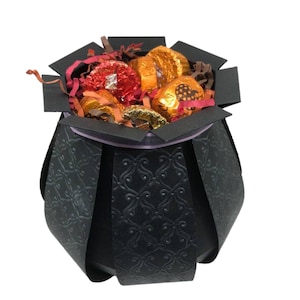 Genuine Stampin Up Paper Cardstock Halloween Witch Cauldron Gift Box Centerpiece