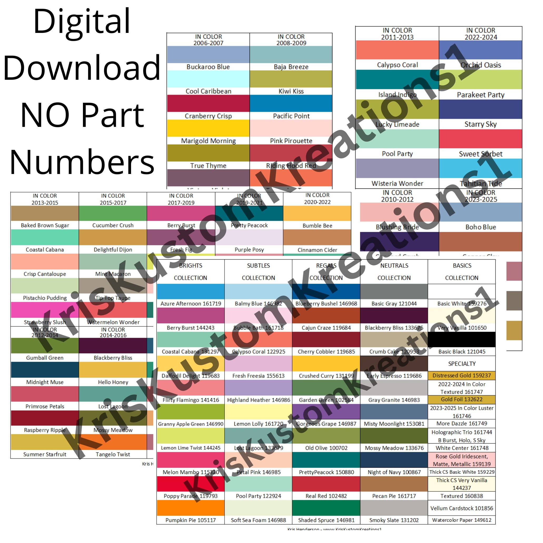 Stamp Color Guide.pdf Download Stampin up Paper Cardstock Tool Color Reference Swatch Book ...