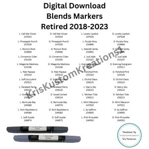 Descargar la colección de etiquetas retiradas de Stampin Up Blends 2018-2023, organizador de herramientas de papel y cartulina, fabricación de tarjetas