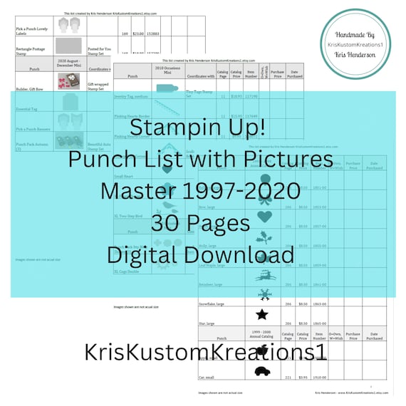 Download Stampin up Tool Paper Cardstock Master Punch Tracking