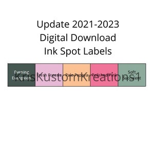 Download 5 Stampin Up Paper Cardstock Tool Organizer, Card Making, Card Keeper, Ink Spot Labels