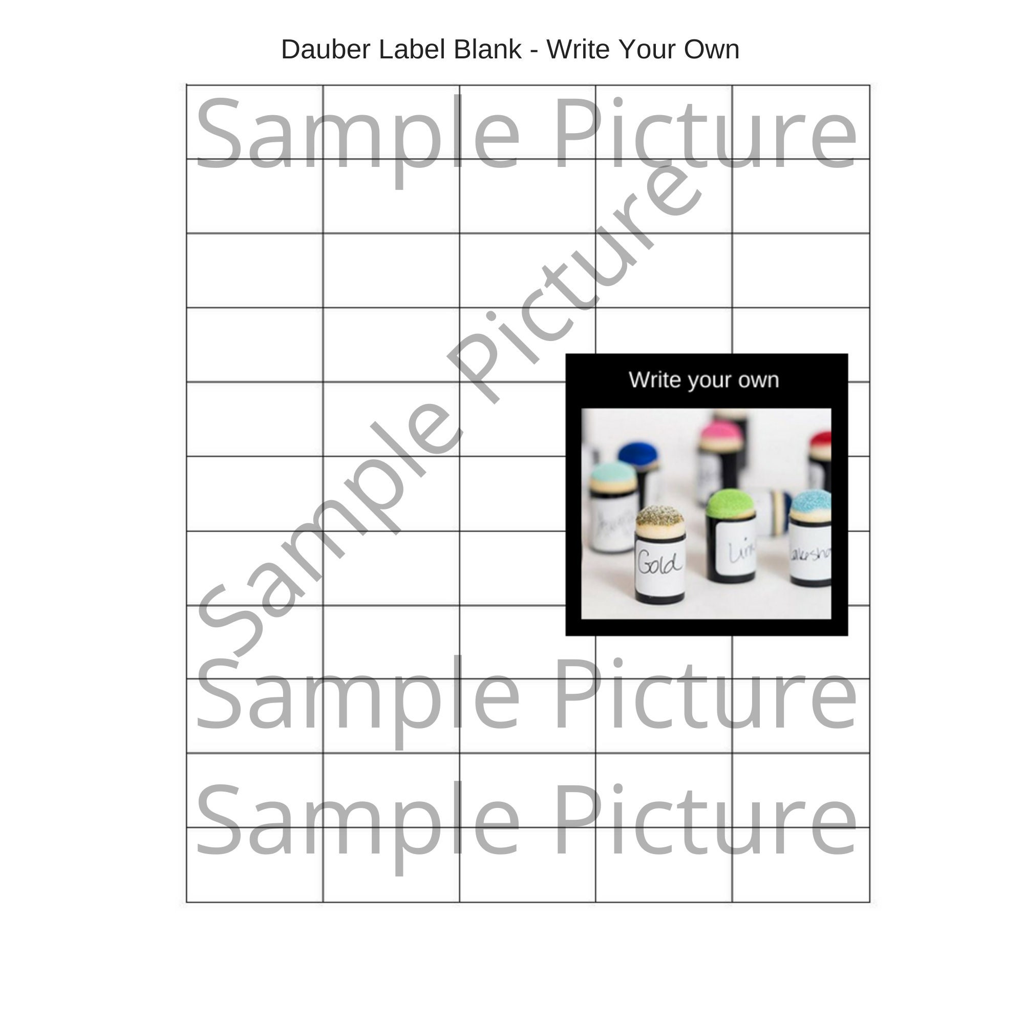 Digital Download Stampin up Paper Cardstock Tool Sponge Dauber Chart ...