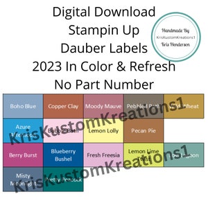 Stampin Up Papier Cardstock 2023 - 2025 In Kleur, Nieuw en Terugkerend Gereedschap Spons Dauber Kleurenkaart Organisator Sjabloon