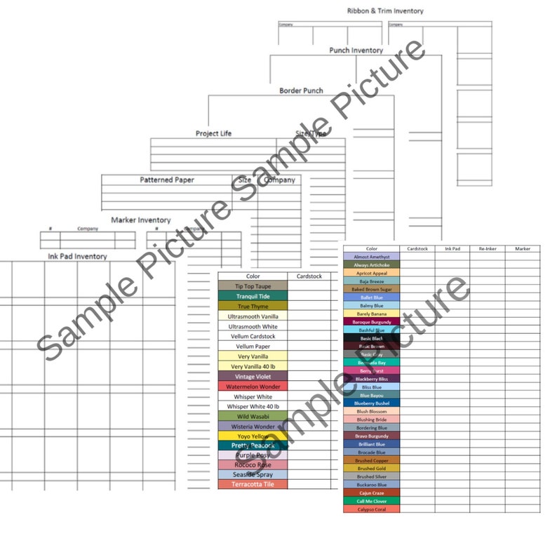 Download Ultimate Stampin up Paper Cardstock Tool Inventory Etsy
