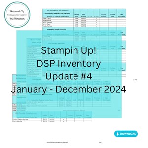Pobierz aktualizację nr 4 2024 Katalog Stampin Up Tool Paper Cardstock Seria Designer Paper Lista śledzenia zapasów Indeks referencyjny Organizer