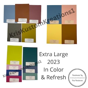16 Prawdziwych Bardzo Dużych 2023-2025 Stampin Up Paper Cardstock Book Color Ring Tool Color Swatch Book Sampler Guide Color Coach Cards