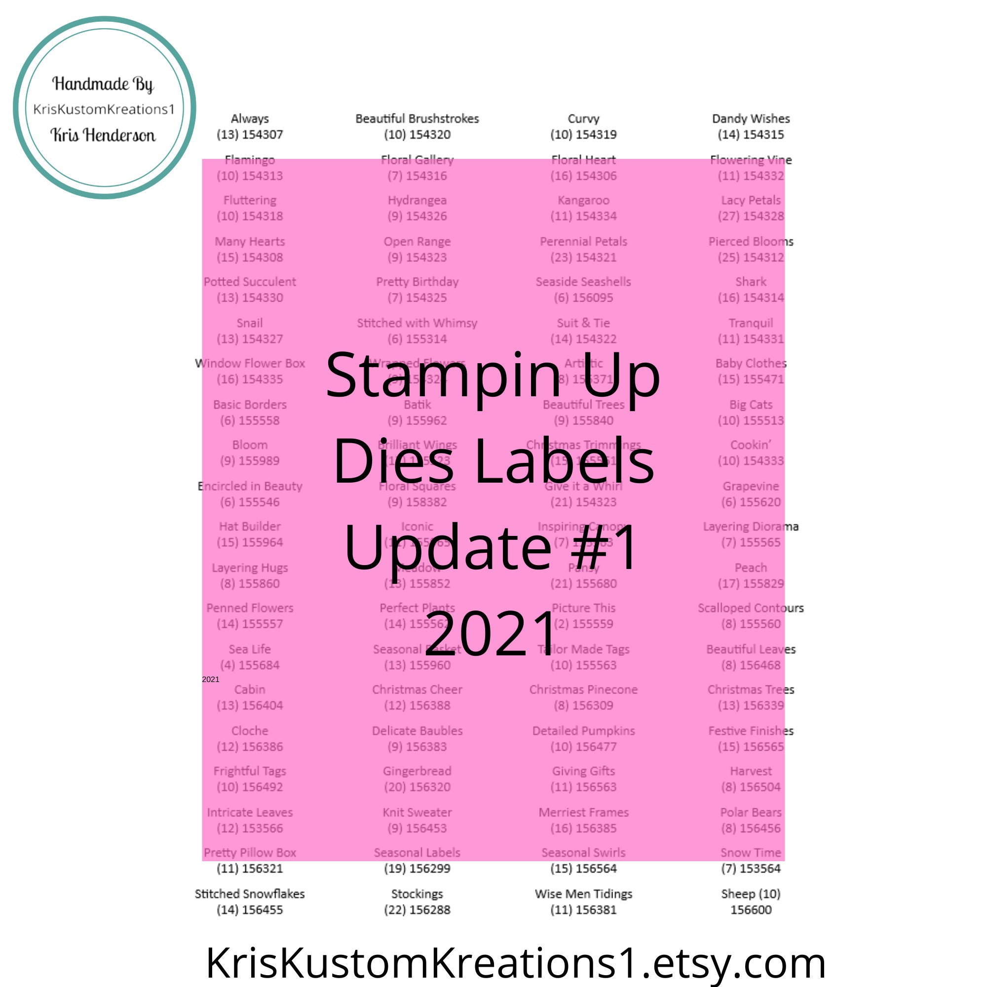 Stampin Upダイラベルアップデート#1、2021年版をダウンロード ツール 