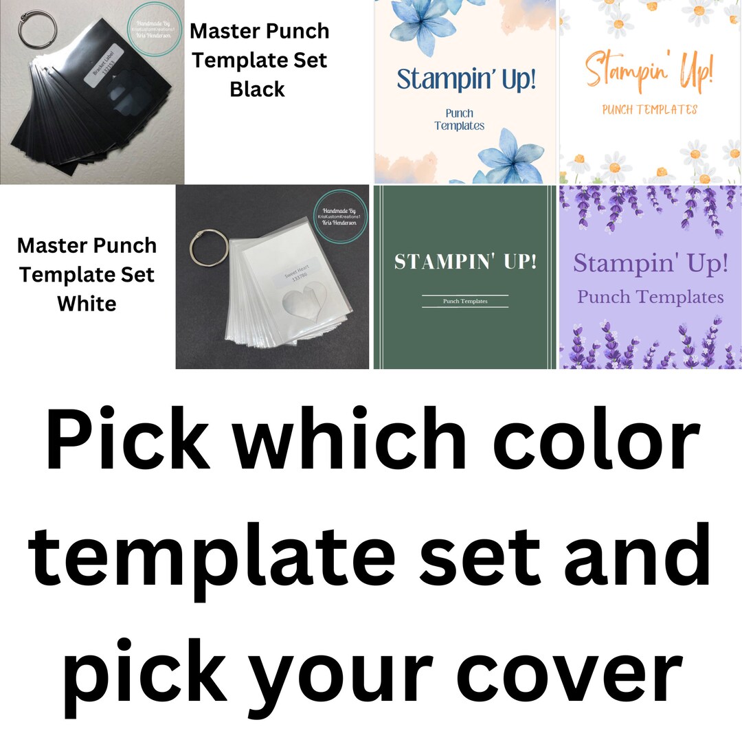 Master Set Stampin up Tool Paper Cardstock Labeled Punch Pal Template ...