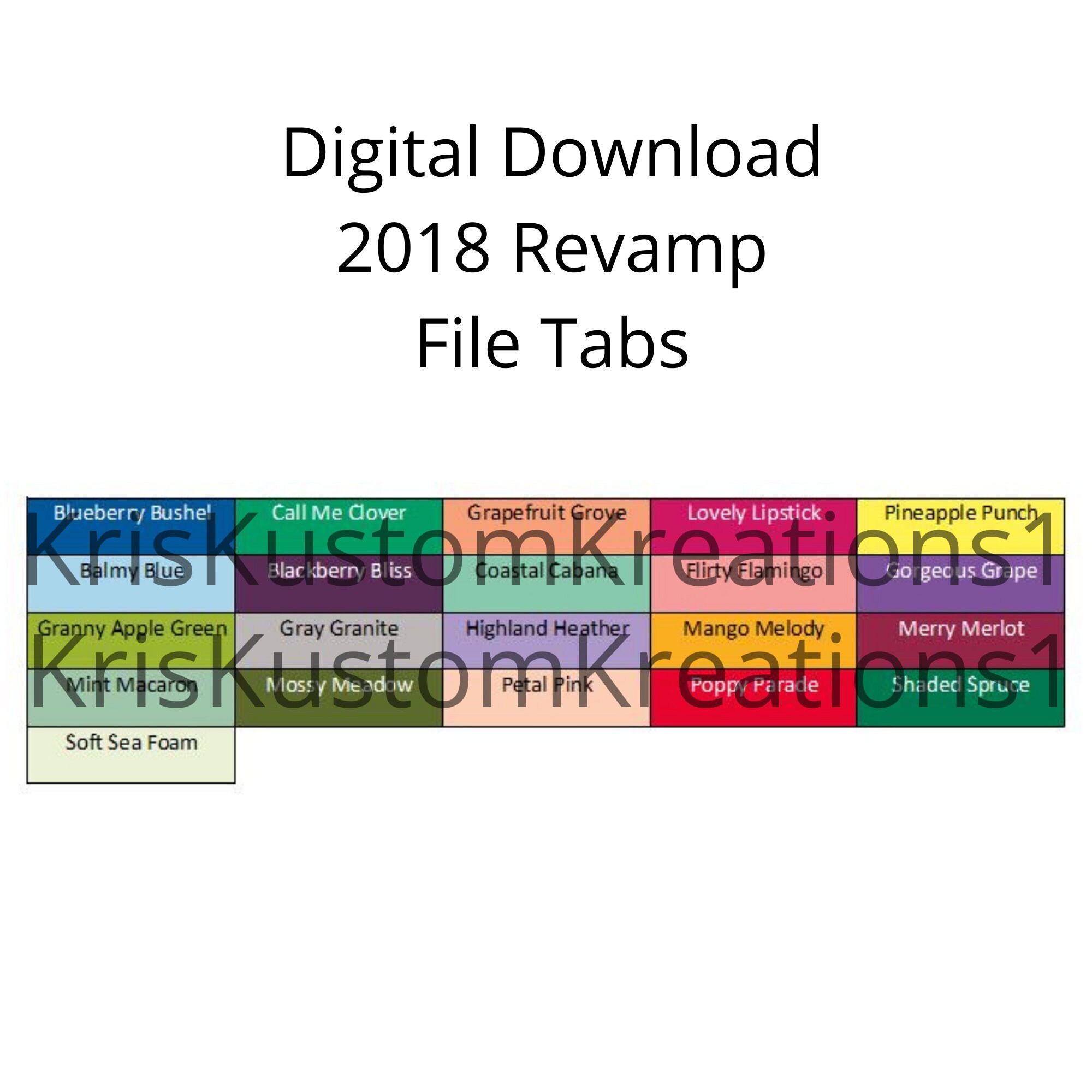 Stampin Up Paper Cardstock 2022 - 2024 Tool Hanging Folder File Tab  Organizer