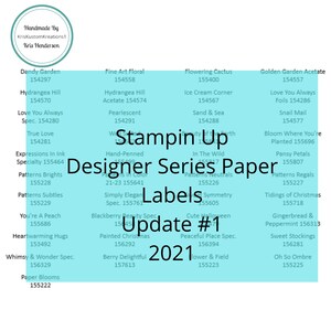 スタンピンアップ デザイナーシリーズ ペーパーラベル アップデート #1、2021 スペシャルティ、ツールペーパーカードストックをダウンロード