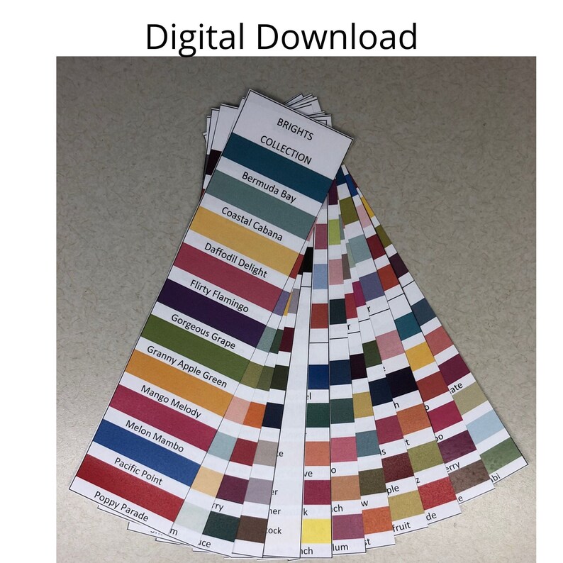 Download Stampin up Paper Cardstock Tool Color Reference Etsy