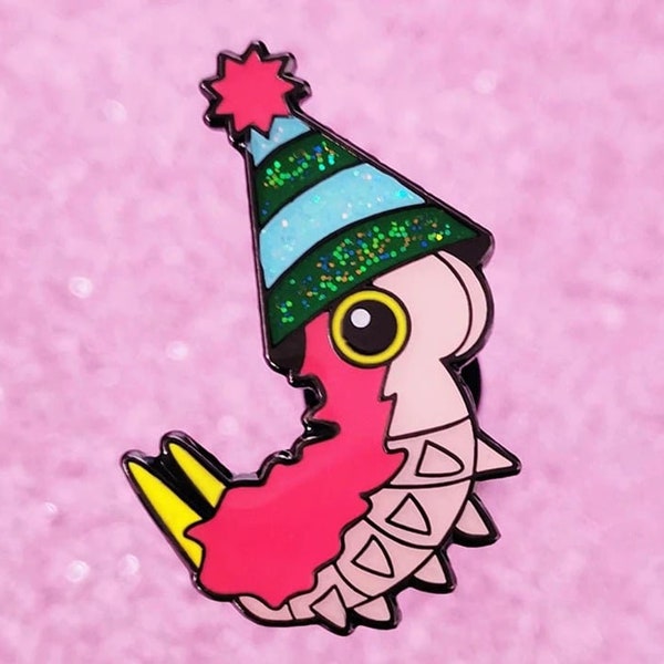 Surprise! Party Hat Wurmple Pokemon Enamel Pin - A Delightful Collectible!