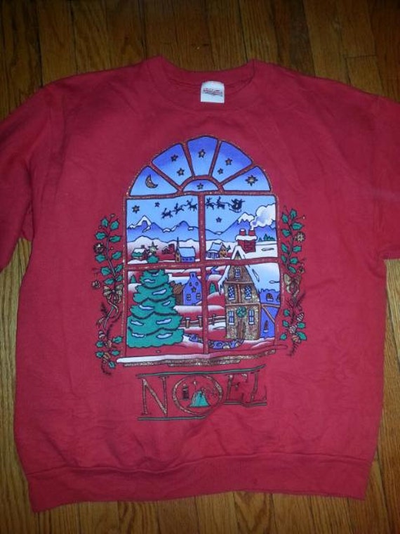 Ugly Red Christmas Window NOEL Sweatshirt/Sweater