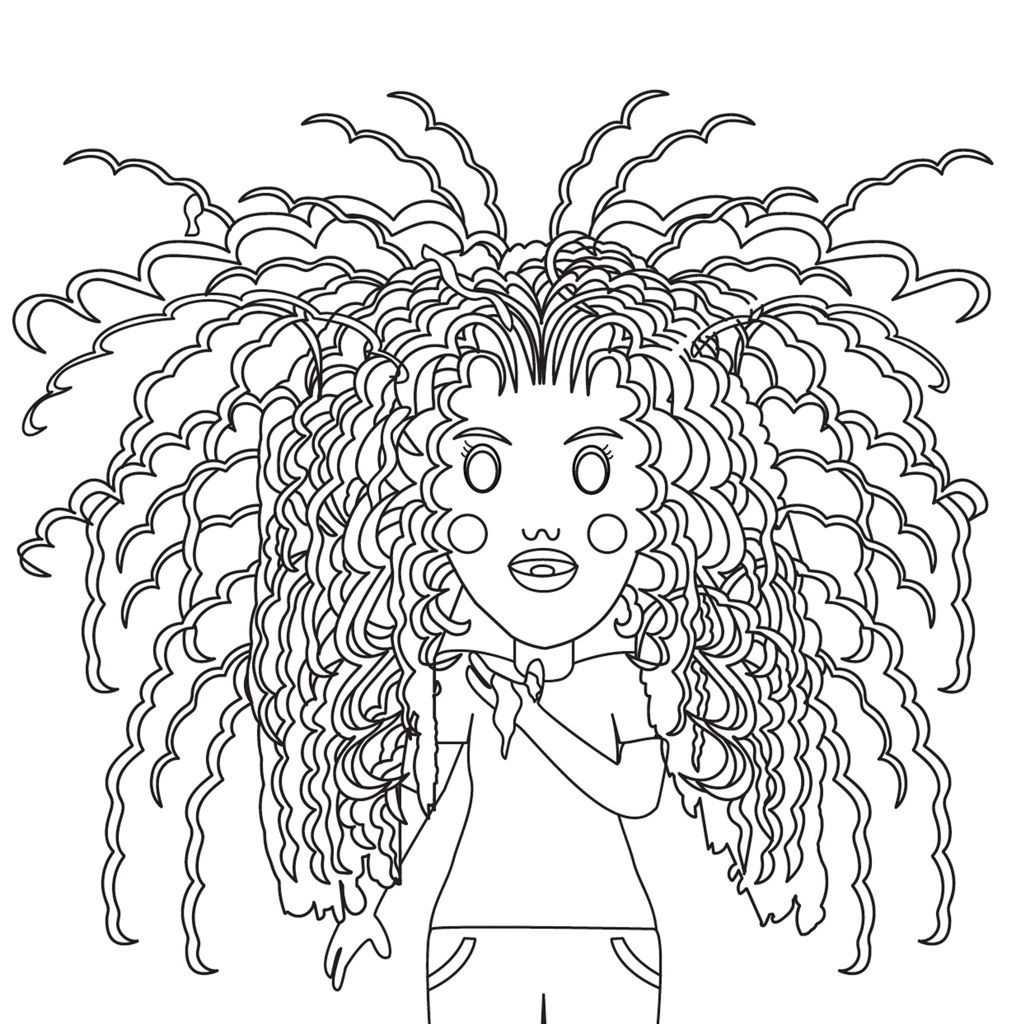 PDF Coloring Page for Girls Downloadable Coloring Page for Girls