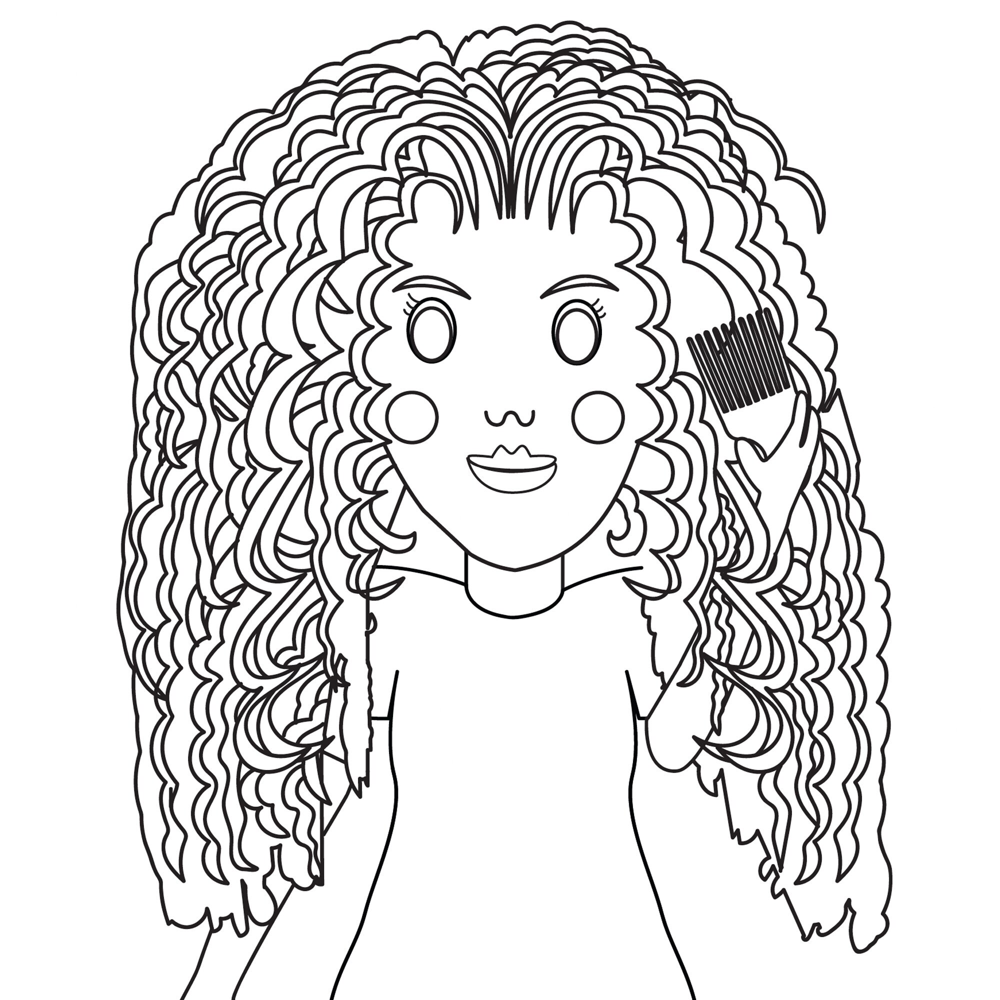 Curly Girls Coloring Sheet – Beautiful Curly Me