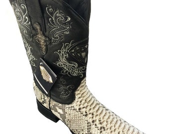 fake snakeskin cowboy boots