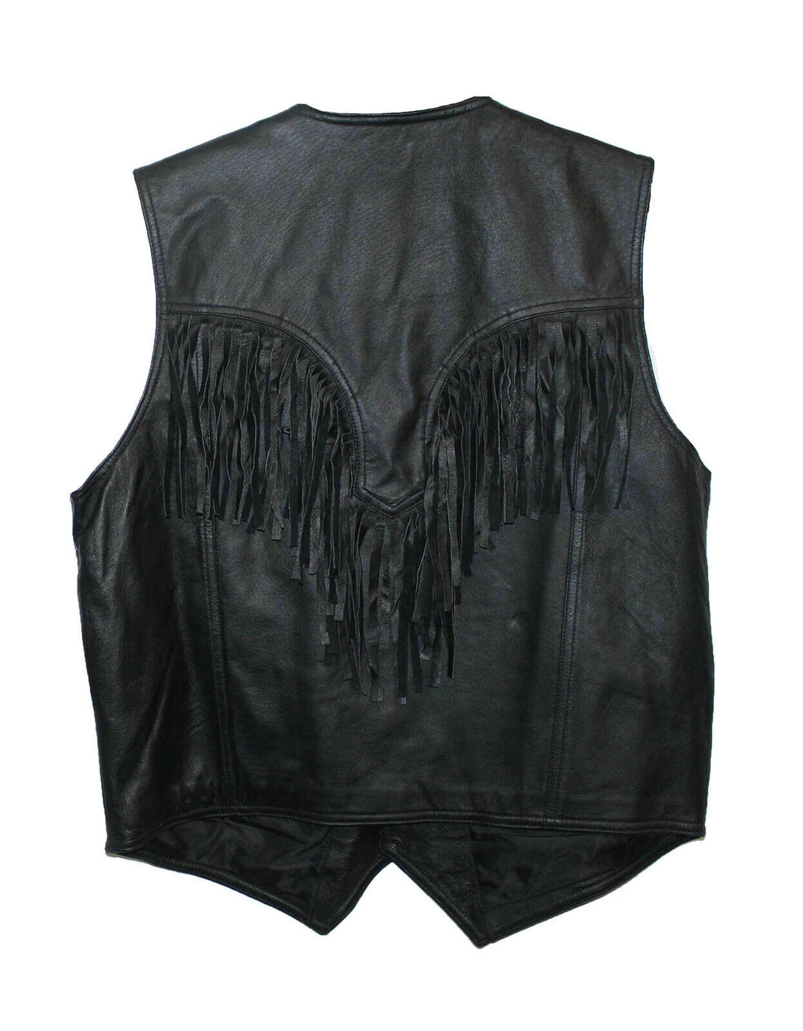 Men's Genuine Soft Leather Front and Back Fringes Vest Etsy