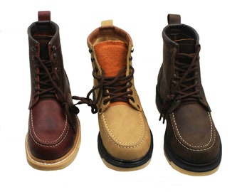 Men's Best Work Boots Laces Leather oil water slip resistant