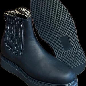 Stivali da lavoro leggeri da uomo in pelle con punta arrotondata e caviglia, Botin Trabajo