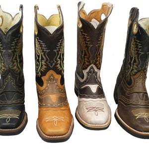 Men Genuine Cowhide Handmade Leather Bootsgenuine Cowhide - Etsy