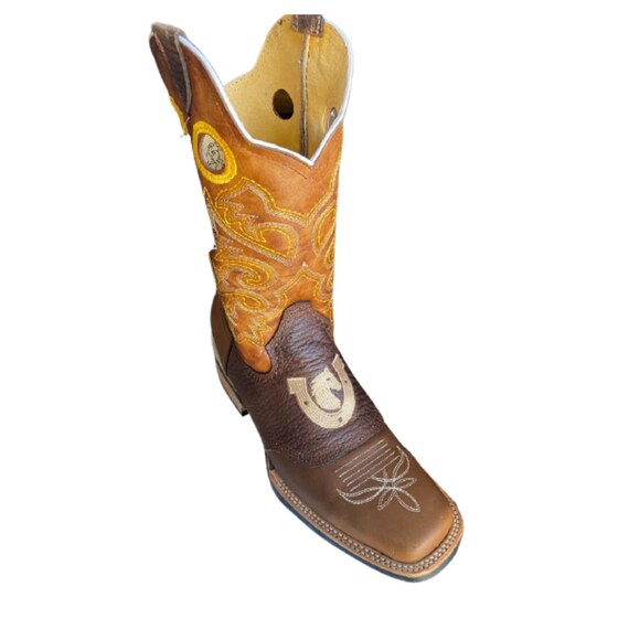 cowskin cowboy boots