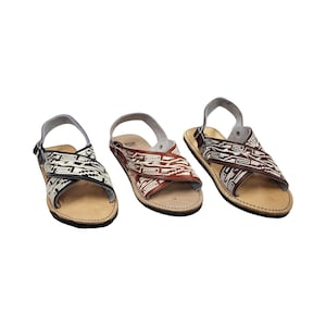 MENS EMBROIDERED HUARACHE sandals with tire sole with Free Face Cover