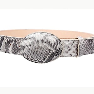 Genuine Python Leather Belt, Handmade Natural Full-Grain Lining Accessory