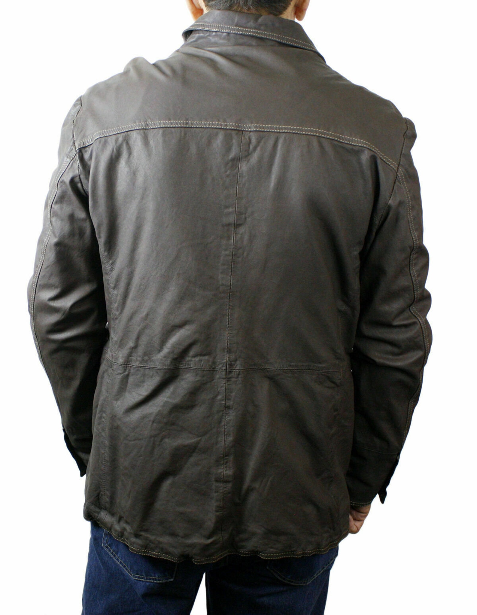 Men Genuine Lamb Washable Leather Long Coat Jacket Handcrafted Etsy