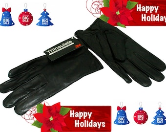 Women's Genuine Soft Lamb Leather Thinsulate Lining Winter Gloves Handcrafted