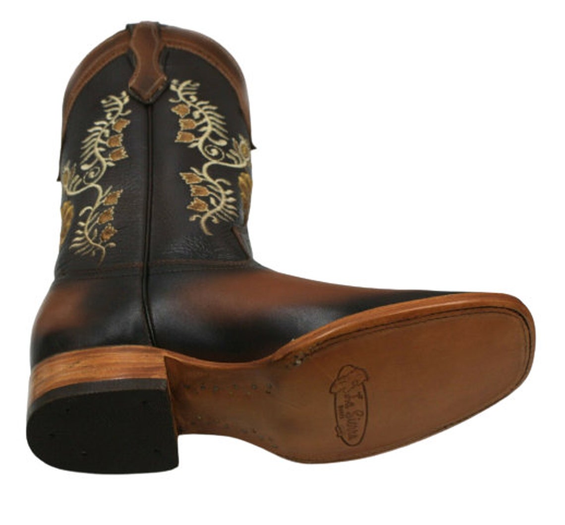 cowskin cowboy boots